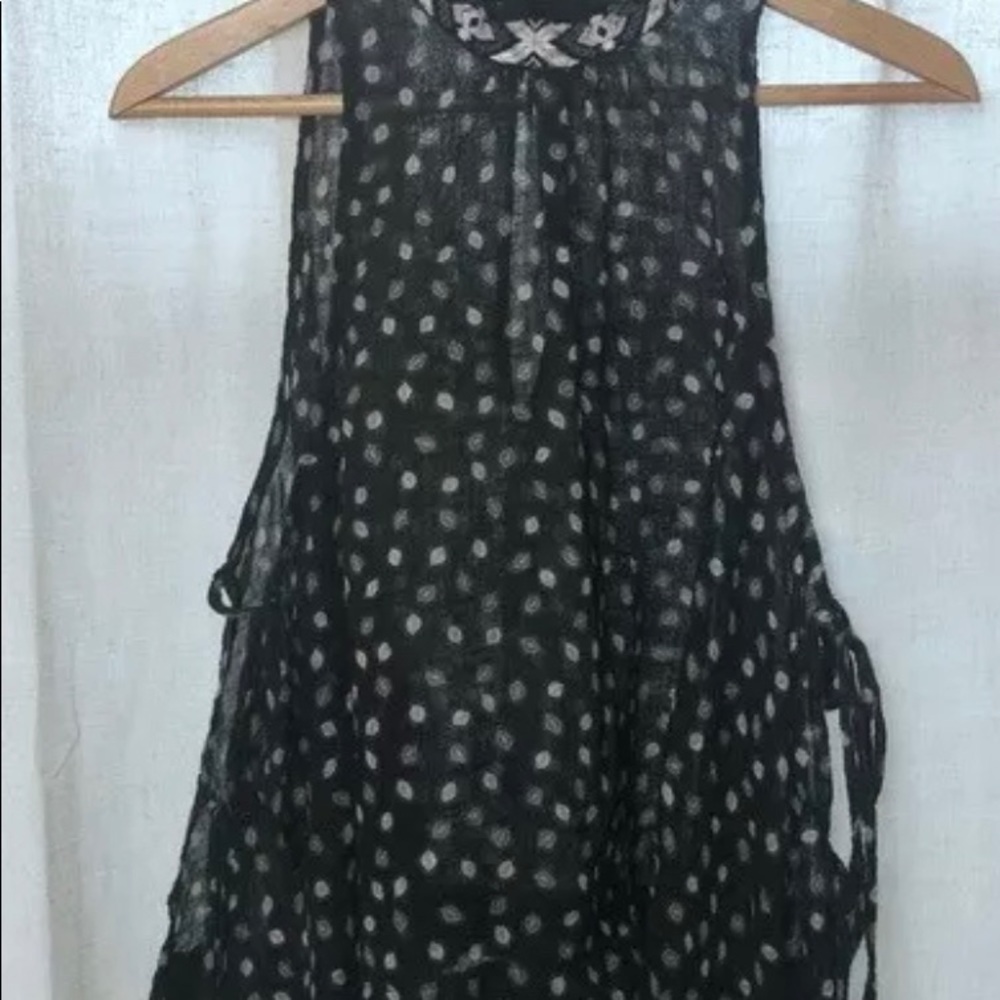 Free people embroidered neckline open tie tank - Picture 12 of 16